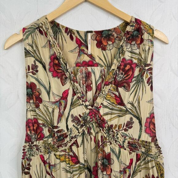 Free People Floral Hummingbird Purple Haze Boho Tunic Size S - Picture 6 of 11